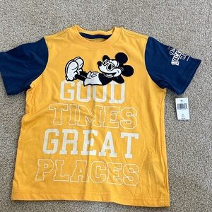 Disney Mickey Mouse Yellow and Navy Kids Tee
